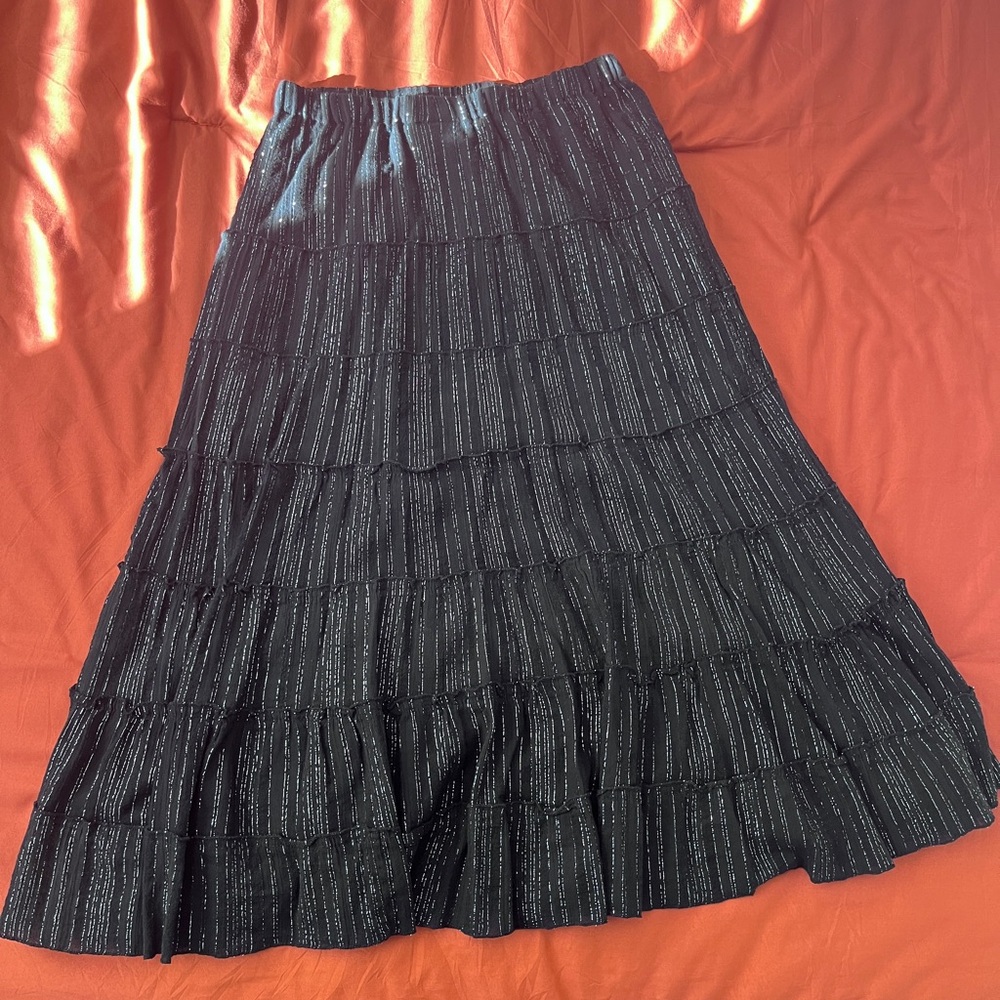 Tiered Midi Skirt